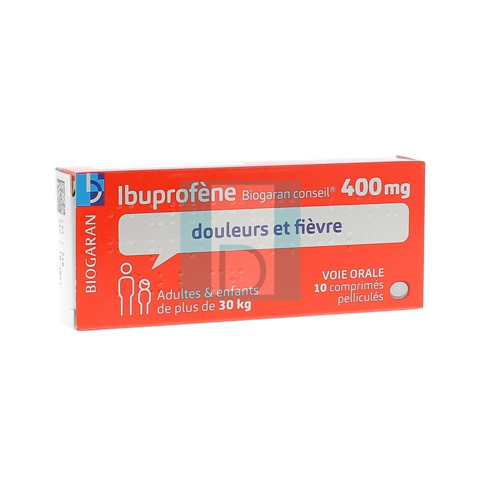 IBUPROFENE BIOGARAN 400 mg 20 comprimés pelliculés Voie Orale  image 4